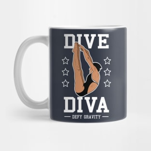 Womens Diving Dive Diva Springboard Platform Diver Mug